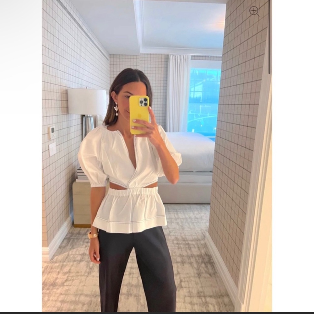 Something Navy Wrap Top with Cut Outs